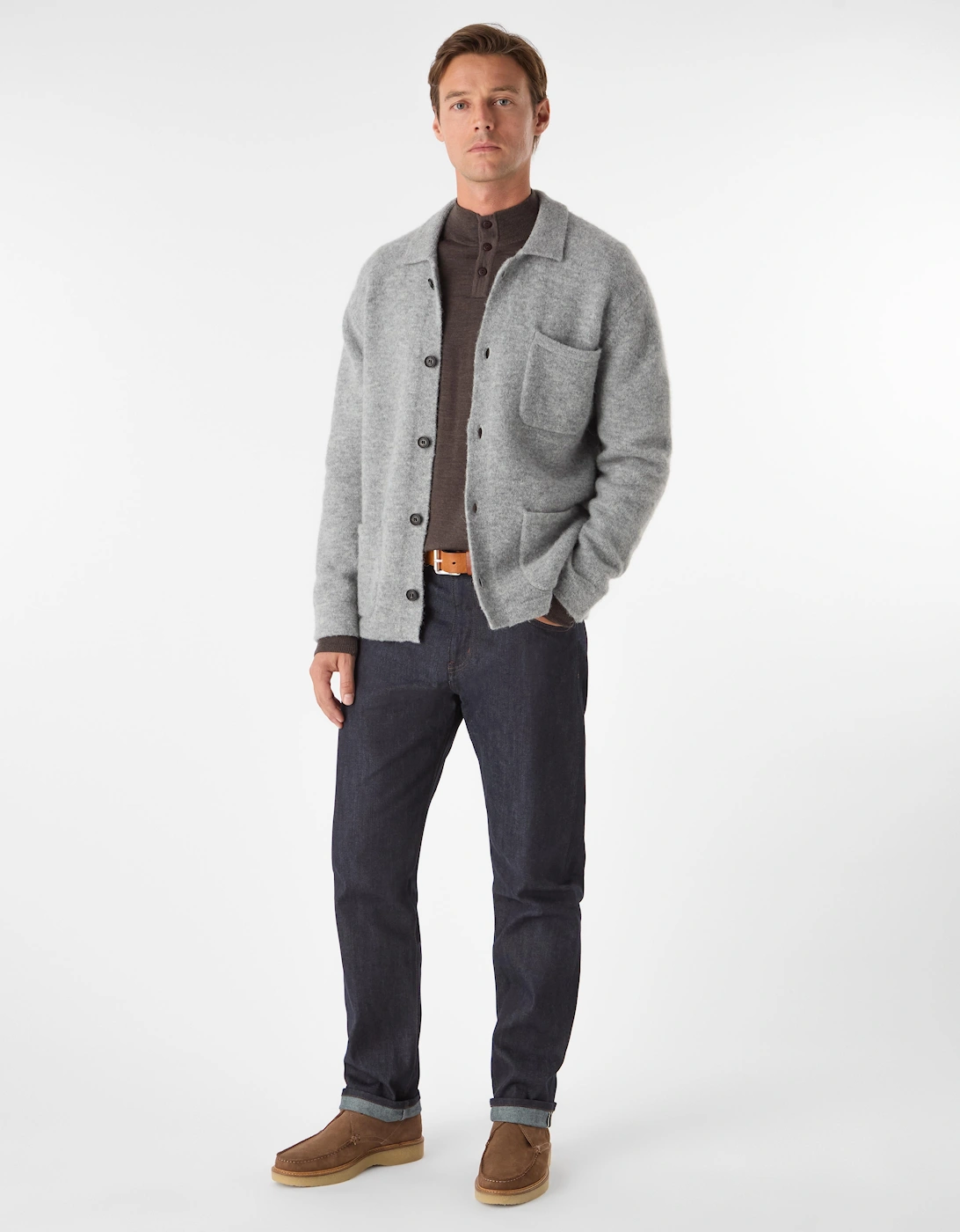 Oliver Sweeney Alpaca Wool Blend Knitted Shirt