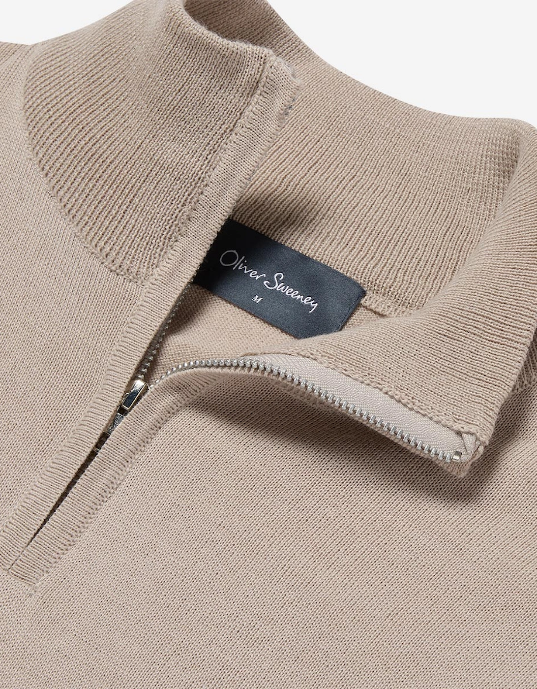 Oliver Sweeney Merino Wool Quarter Zip Jumper
