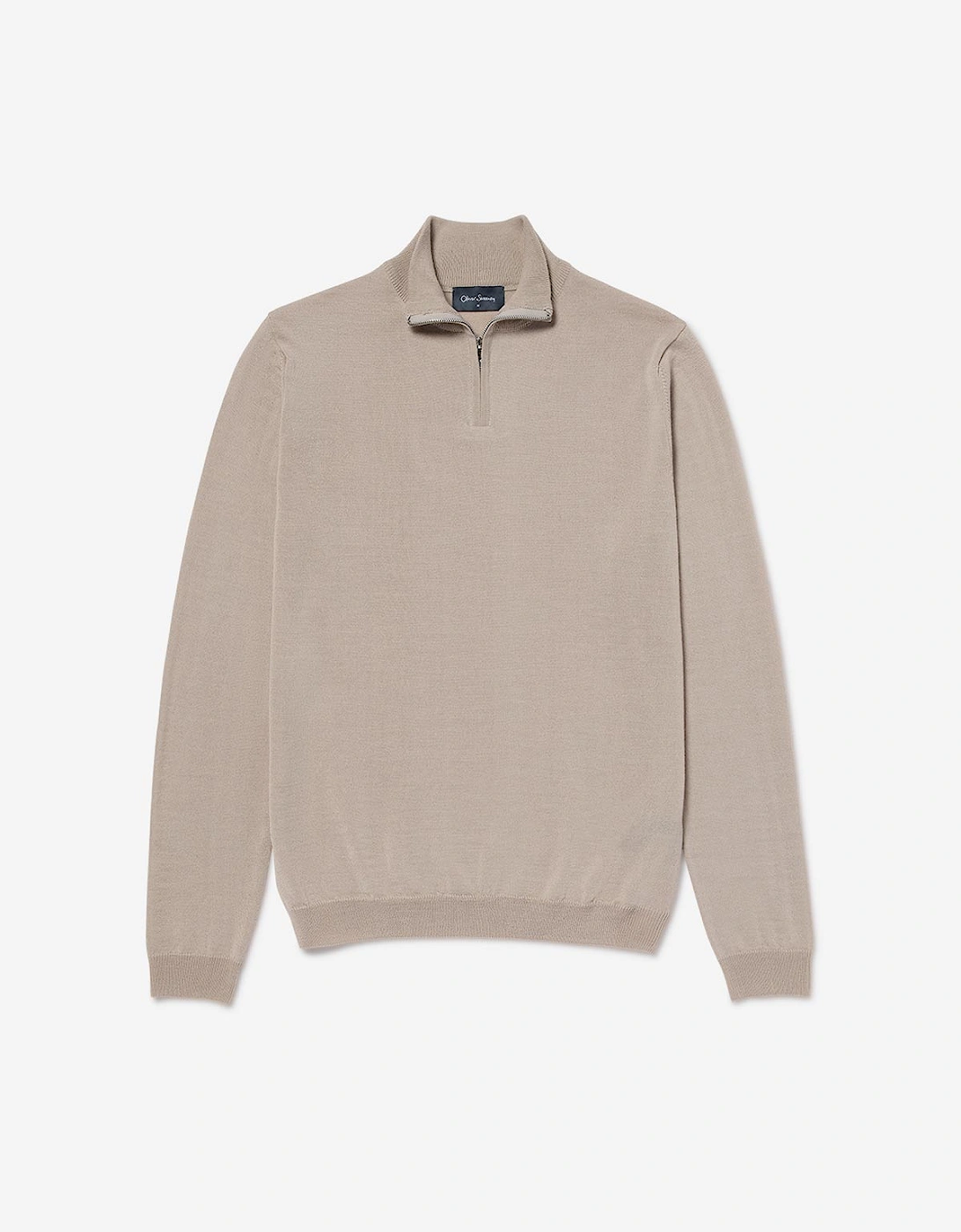 Oliver Sweeney Merino Wool Quarter Zip Jumper