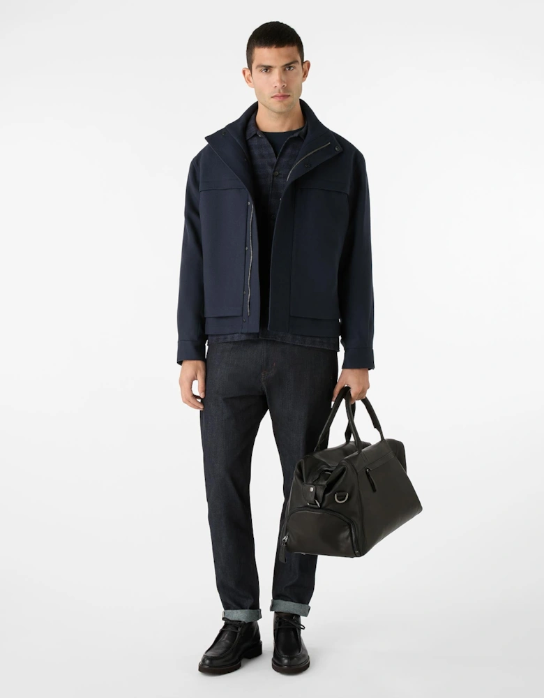 Oliver Sweeney Wool/Cashmere Blend Funnel-Neck Jacket