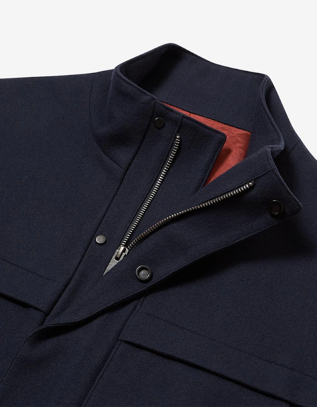 Oliver Sweeney Wool/Cashmere Blend Funnel-Neck Jacket