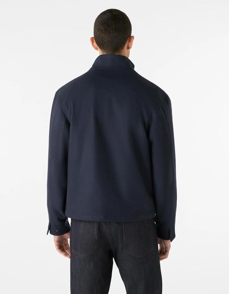 Oliver Sweeney Wool/Cashmere Blend Funnel-Neck Jacket