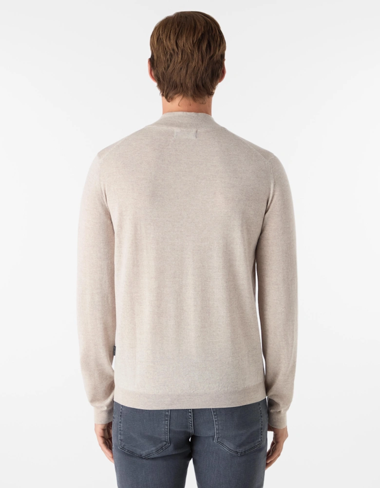 Oliver Sweeney Merino Wool Buttoned Funnel-Neck Jumper