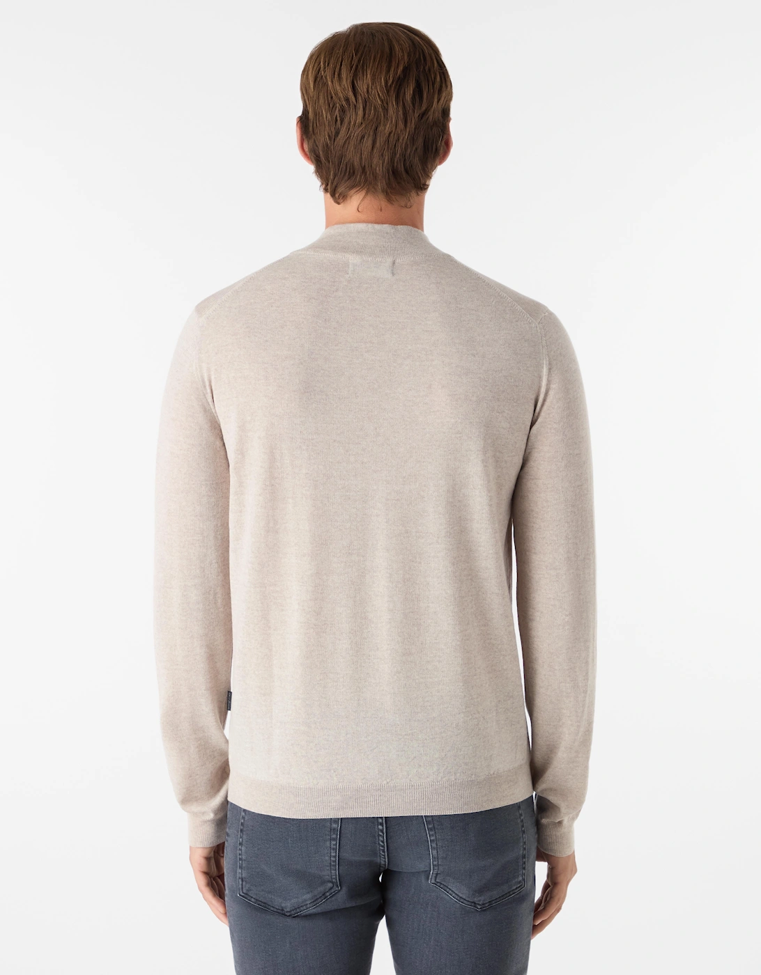Oliver Sweeney Merino Wool Buttoned Funnel-Neck Jumper