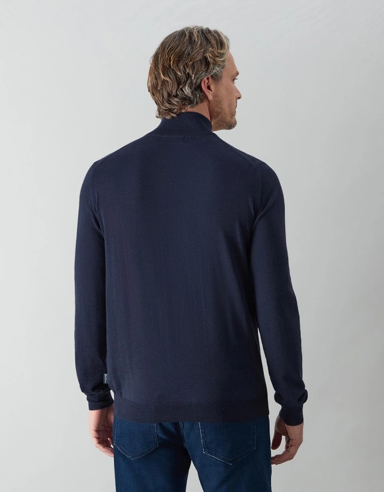 Oliver Sweeney Merino Wool Quarter Zip Jumper