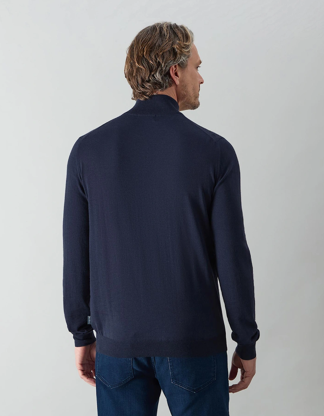 Oliver Sweeney Merino Wool Quarter Zip Jumper