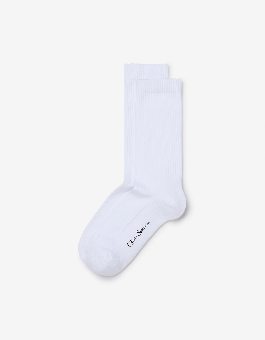 Oliver Sweeney Men's Oliver Sweeney Cotton Blend Ribbed Socks - White