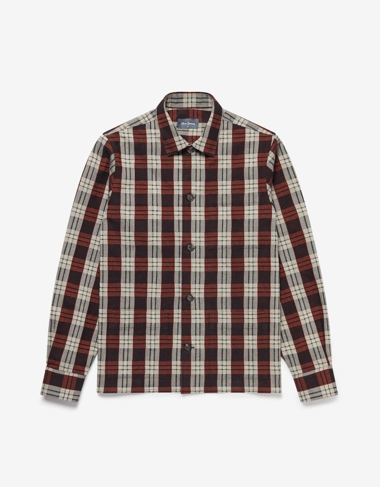 Oliver Sweeney Brushed Cotton Check Overshirt