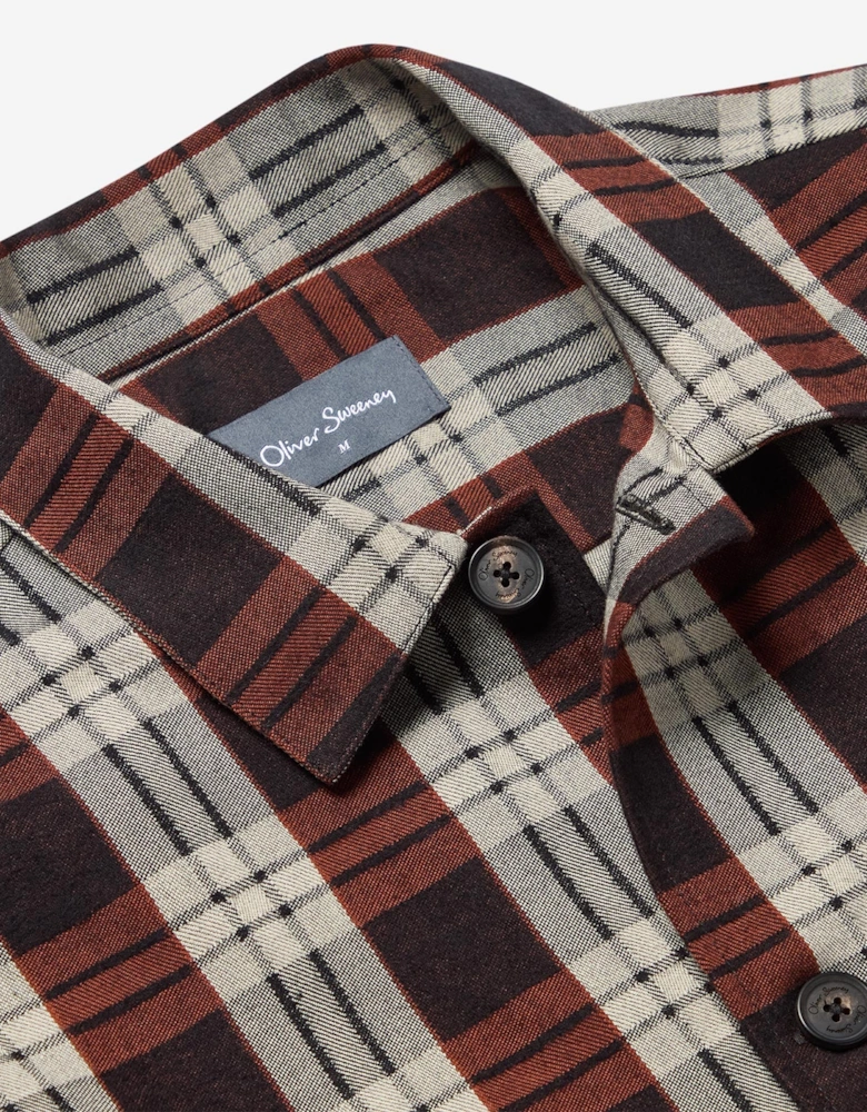 Oliver Sweeney Brushed Cotton Check Overshirt
