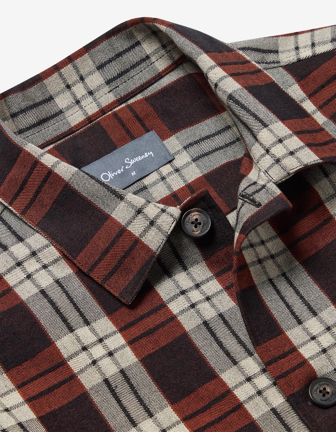 Oliver Sweeney Brushed Cotton Check Overshirt