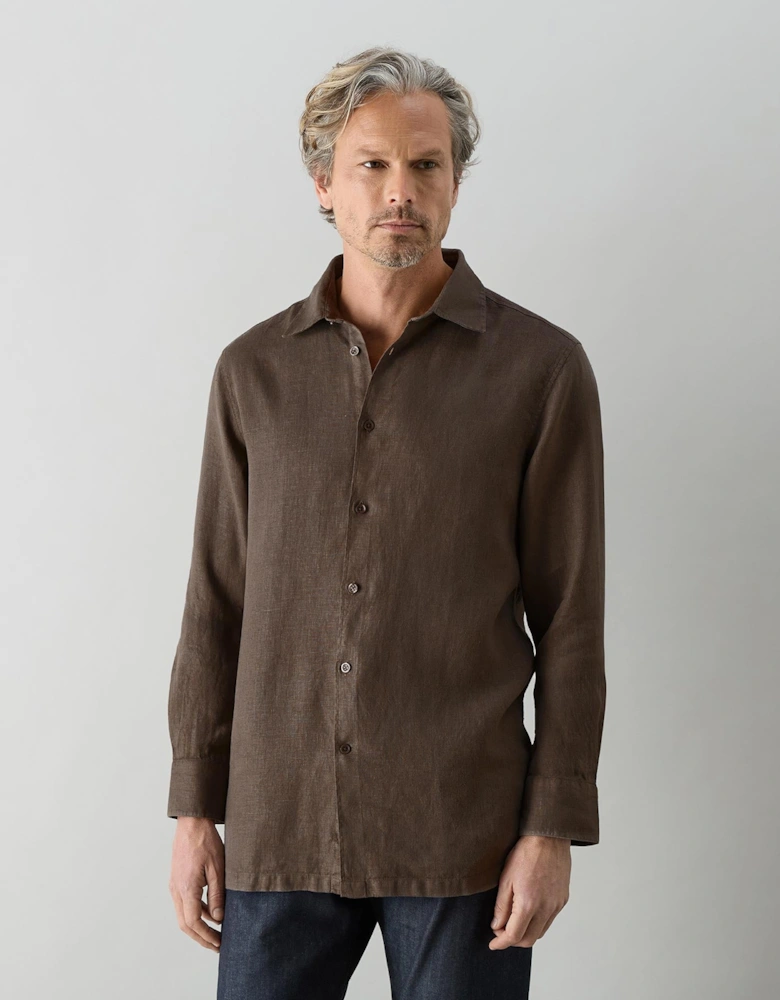 Oliver Sweeney Garment Dyed Linen Shirt