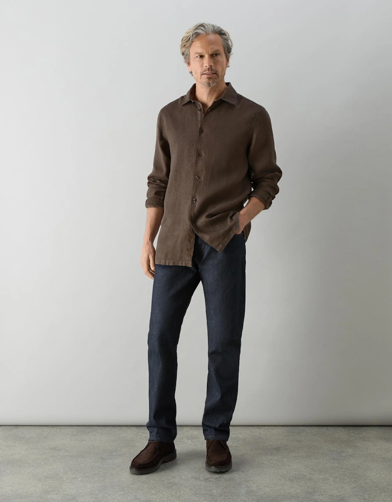Oliver Sweeney Garment Dyed Linen Shirt