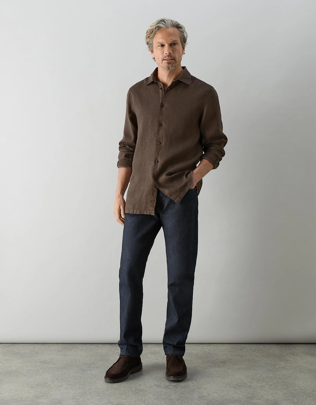 Oliver Sweeney Garment Dyed Linen Shirt