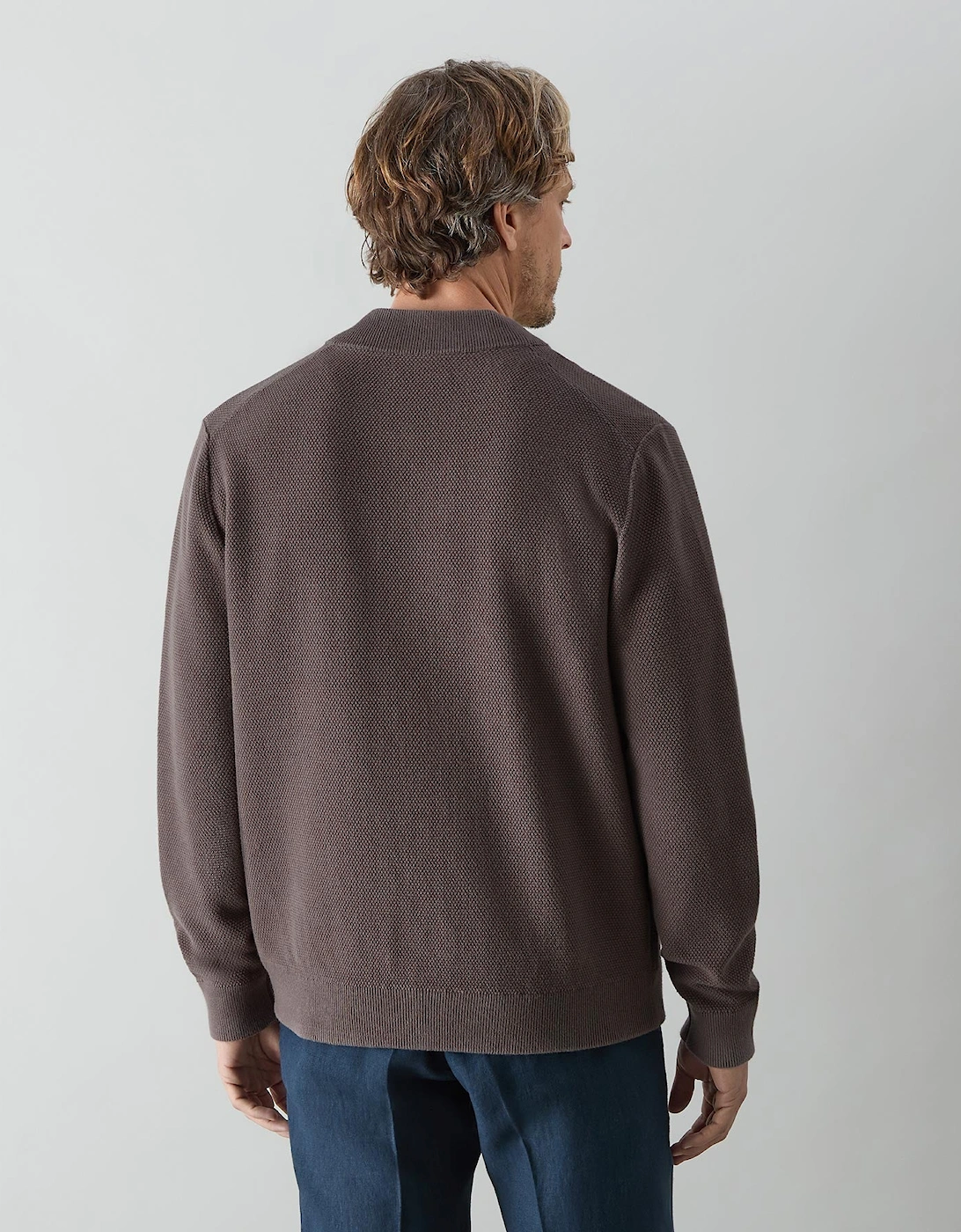 Oliver Sweeney Knitted Cotton Baseball Jacket