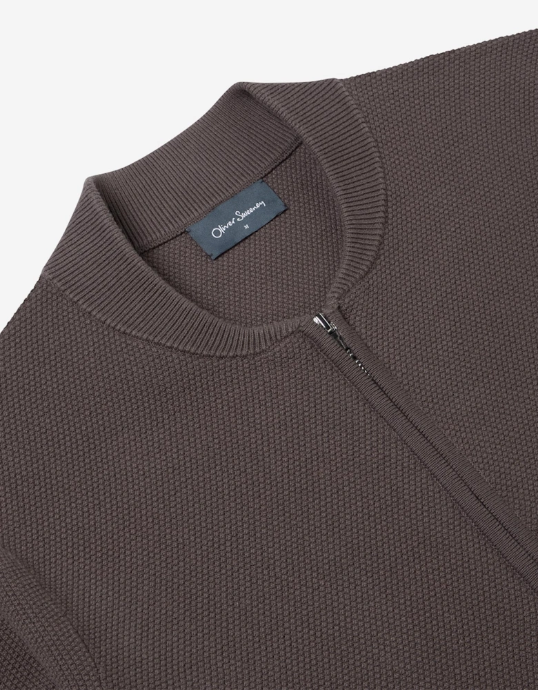Oliver Sweeney Knitted Cotton Baseball Jacket