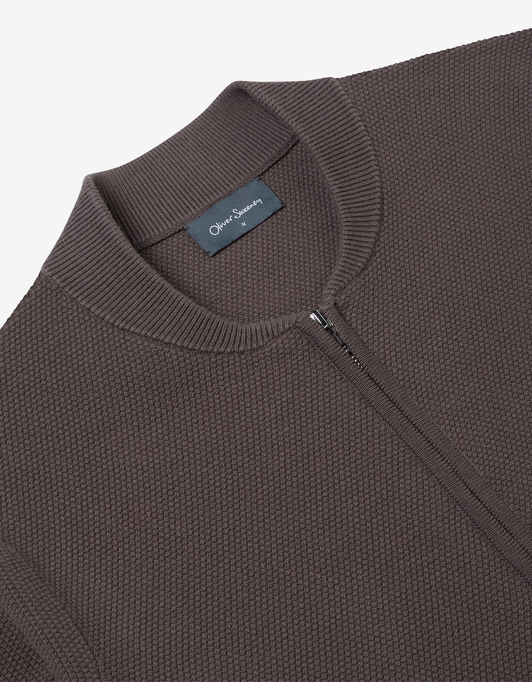 Oliver Sweeney Knitted Cotton Baseball Jacket