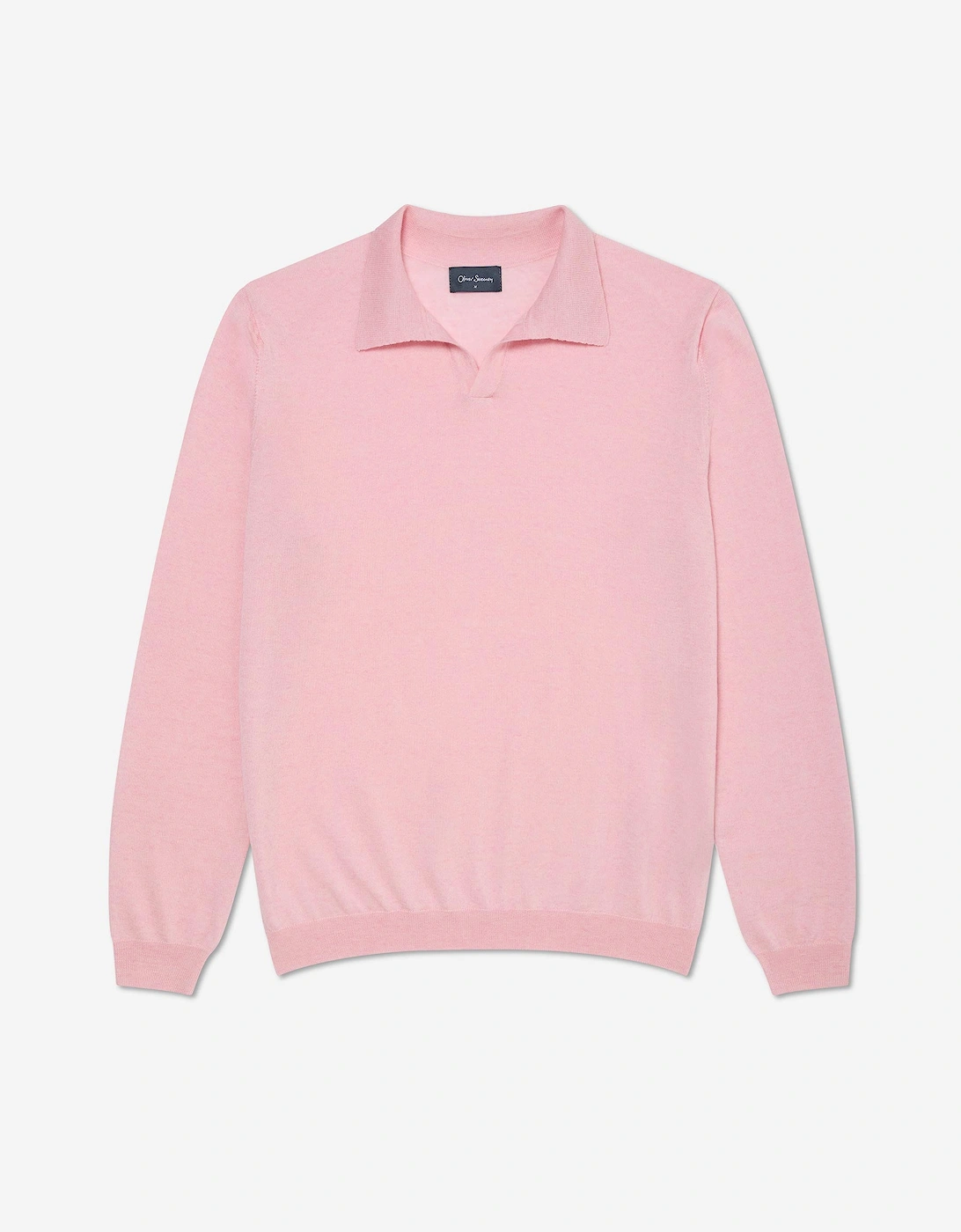 Oliver Sweeney Men's Oliver Sweeney Merino Wool Buttonless Polo - Pink