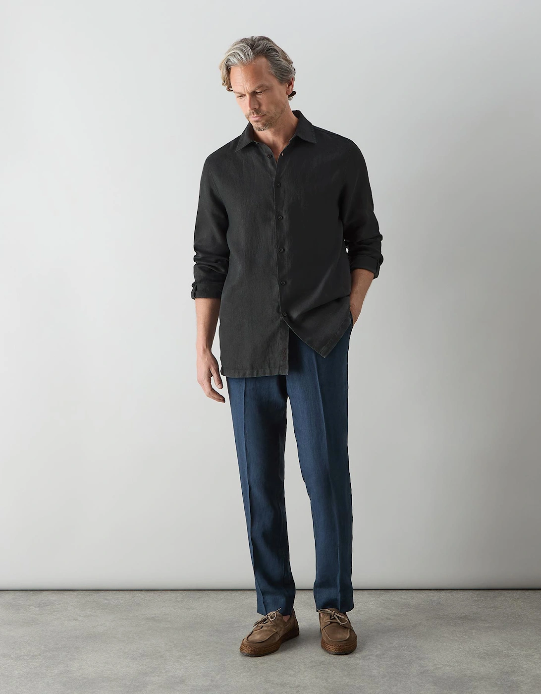 Oliver Sweeney Garment Dyed Linen Shirt