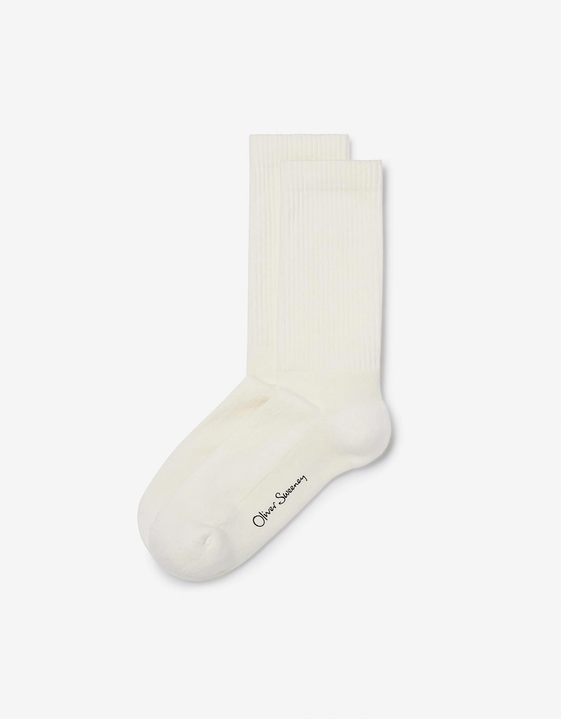 Oliver Sweeney Men's Oliver Sweeney Cotton Blend Ribbed Socks - Cream