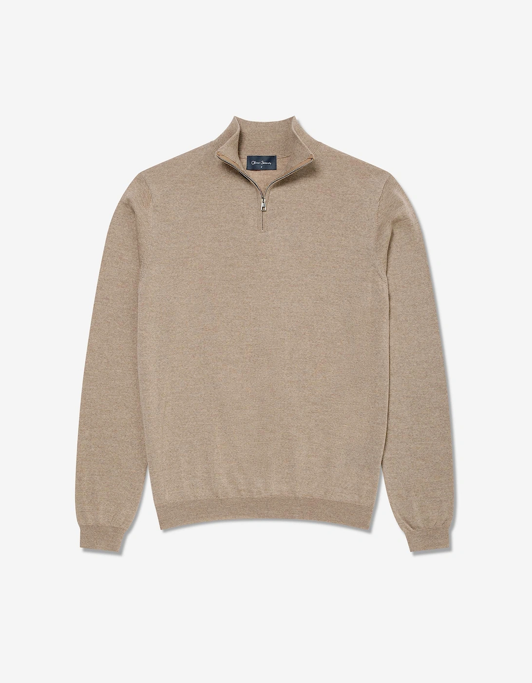 Oliver Sweeney Merino Wool Quarter Zip Jumper