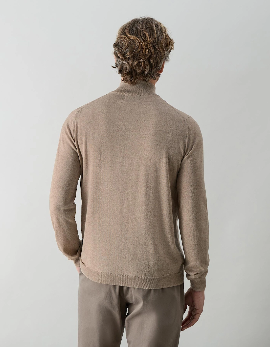 Oliver Sweeney Merino Wool Quarter Zip Jumper