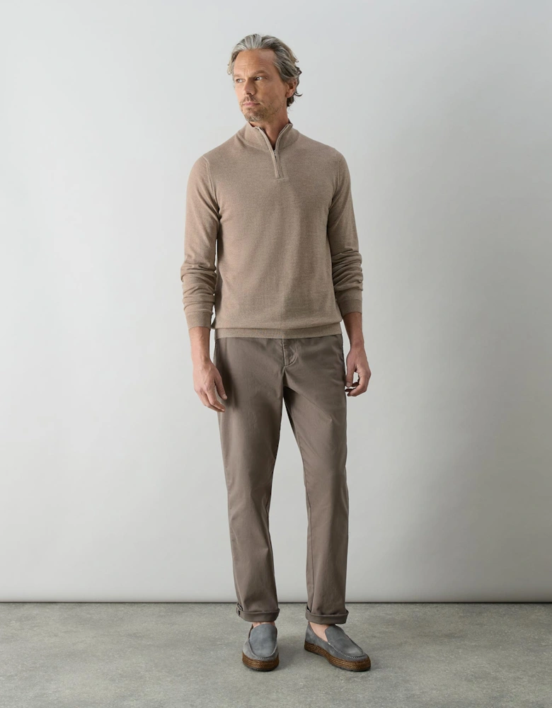Oliver Sweeney Merino Wool Quarter Zip Jumper