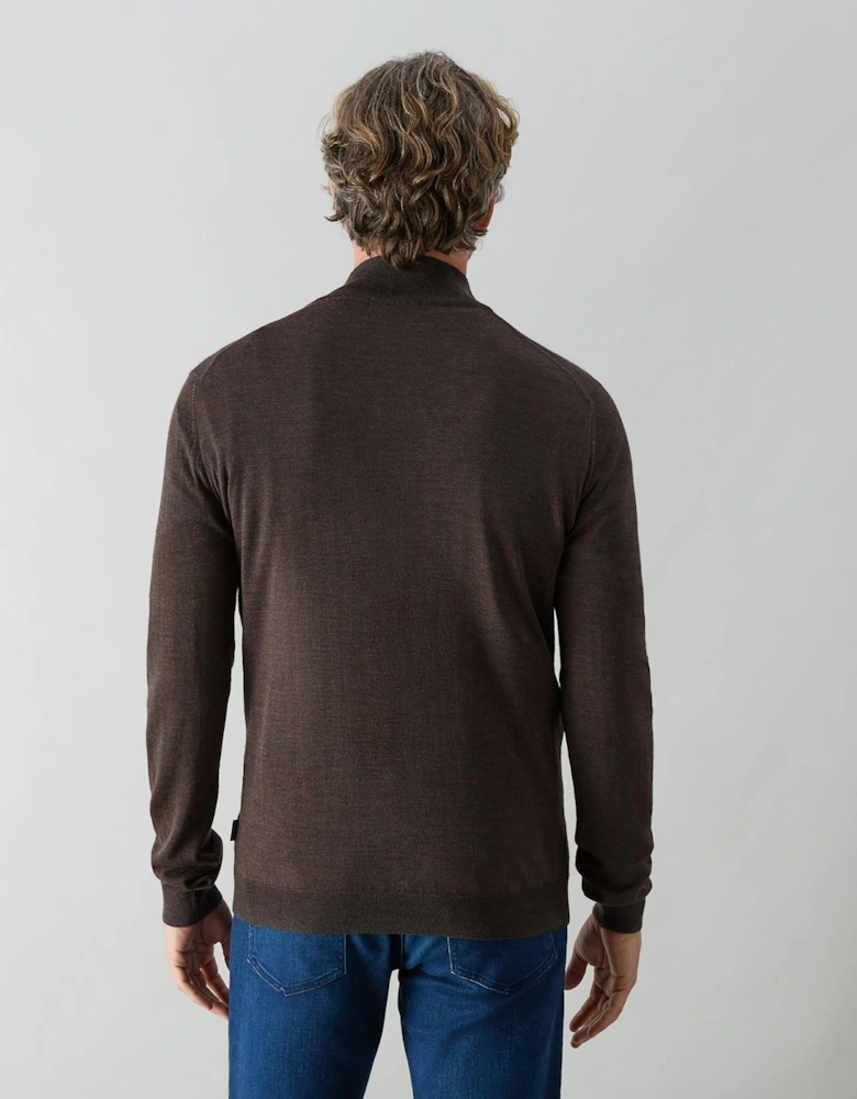 Oliver Sweeney Merino Wool Quarter Zip Jumper