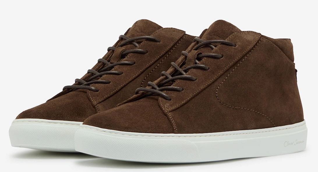 Oliver Sweeney Calf Suede Cupsole Trainers
