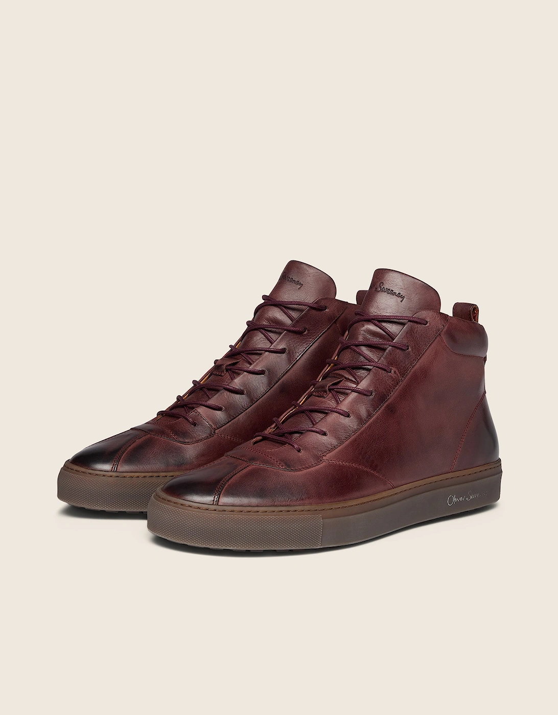 Oliver Sweeney Hand-Finished Calf Leather Retro Trainers