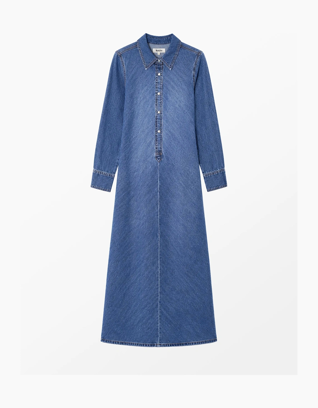 Petite Blue Denim Bias-Cut Shirt Dress