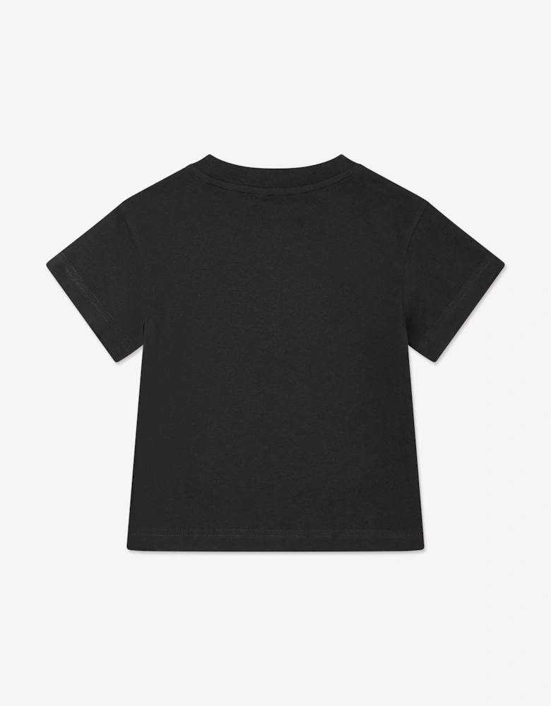 Palm Angels Boys Track Band Classic Logo T-Shirt in Black