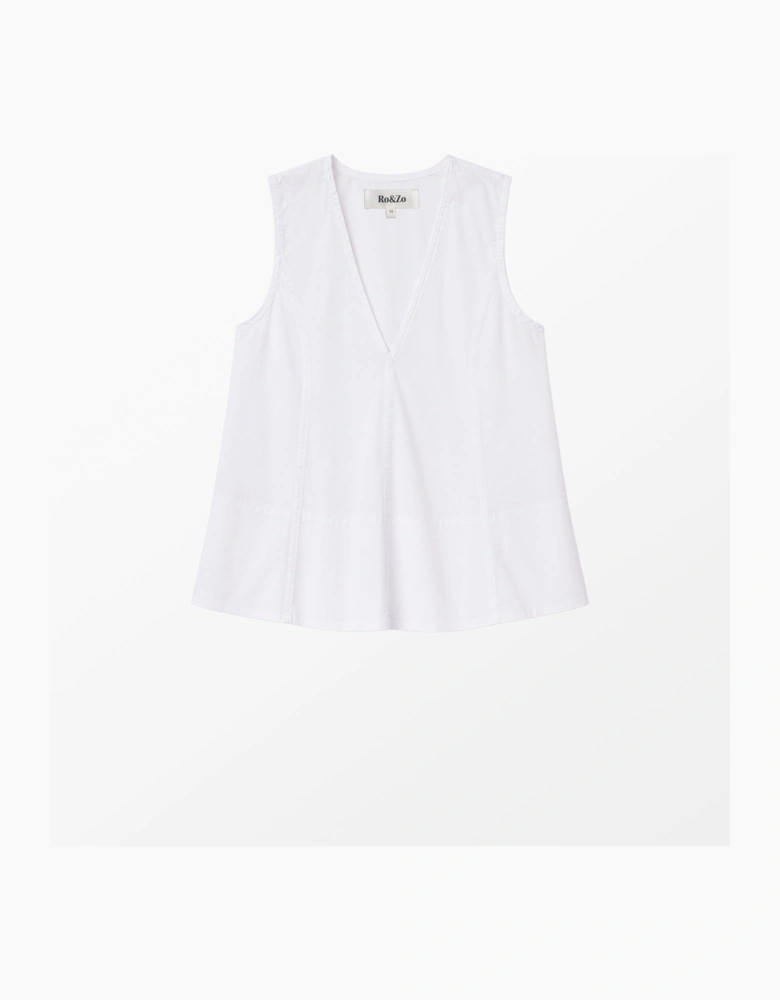 White Cotton Swing Top