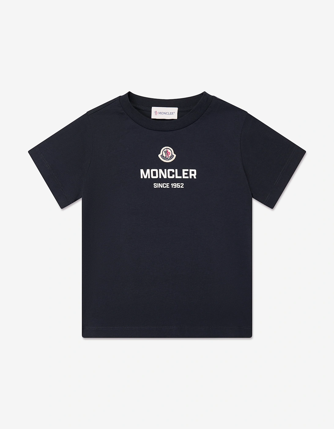 Moncler Enfant Boys Logo T-Shirt in Navy