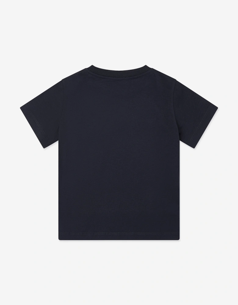 Moncler Enfant Boys Logo T-Shirt in Navy
