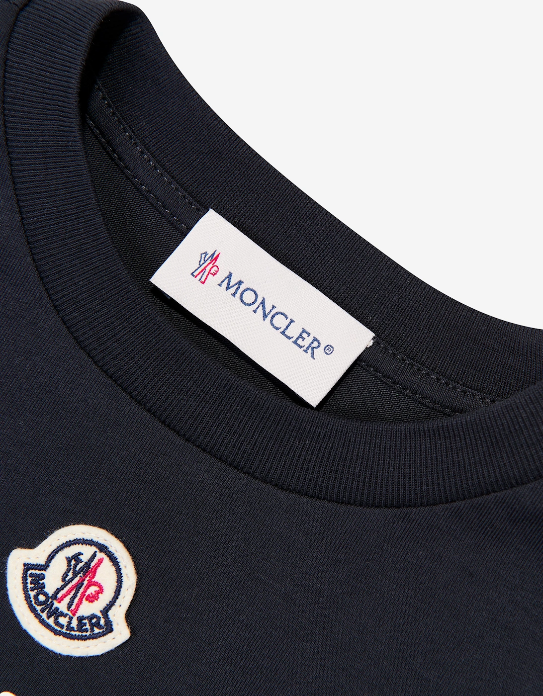 Moncler Enfant Boys Logo T-Shirt in Navy
