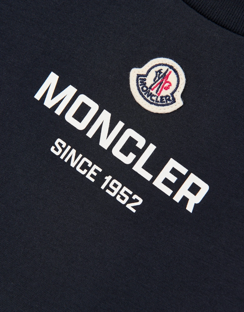 Moncler Enfant Boys Logo T-Shirt in Navy