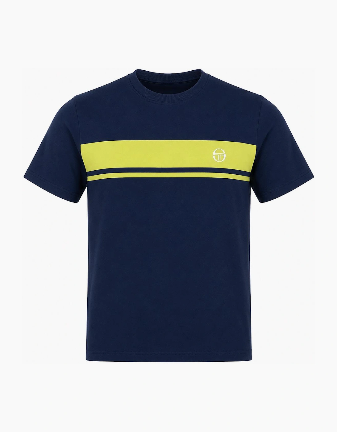 Sergio Tacchini Master Crew Neck T-Shirt Maritime Blue/Celery Green