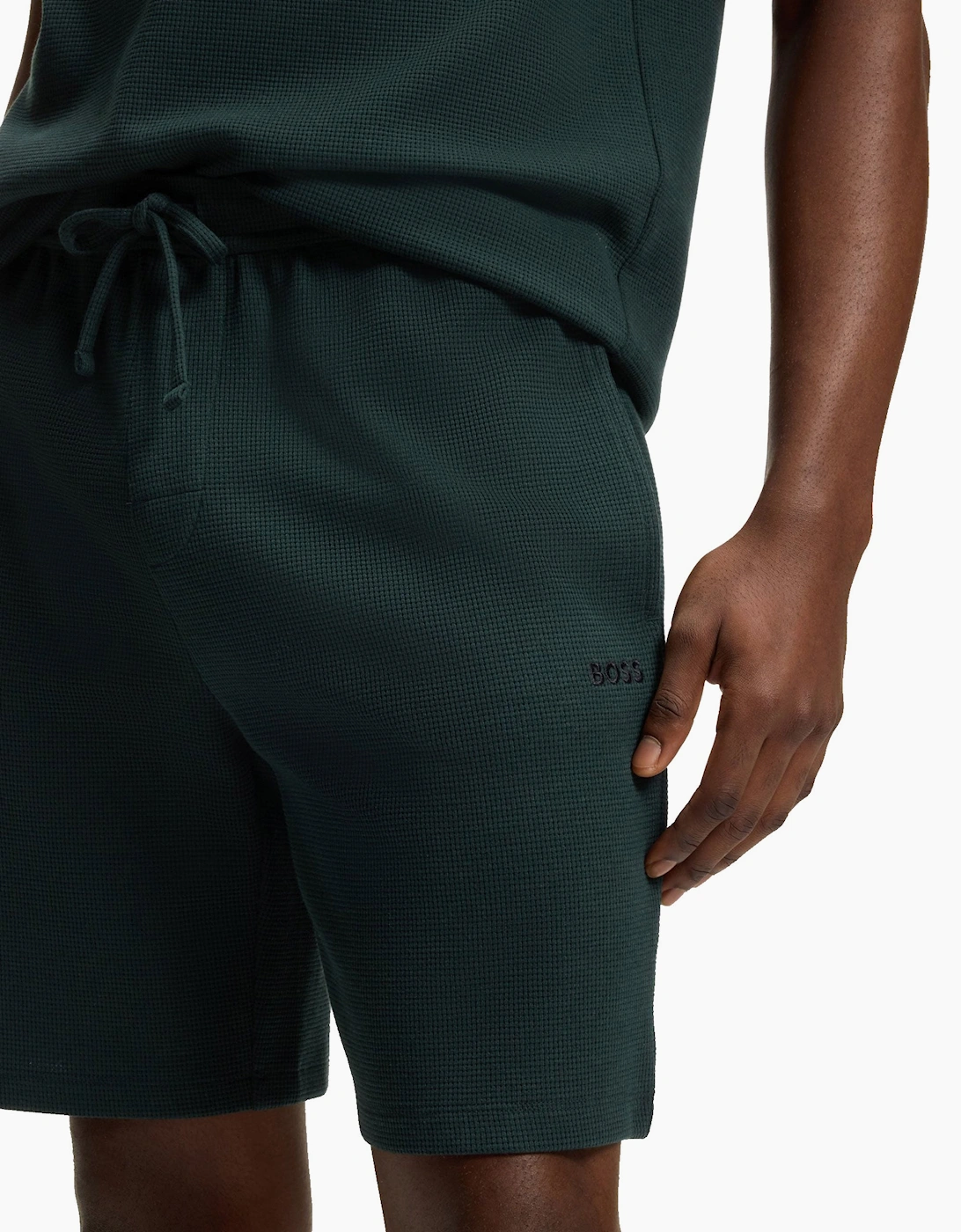 Boss Black BOSS WAFFLE SHORTS DARK GREEN