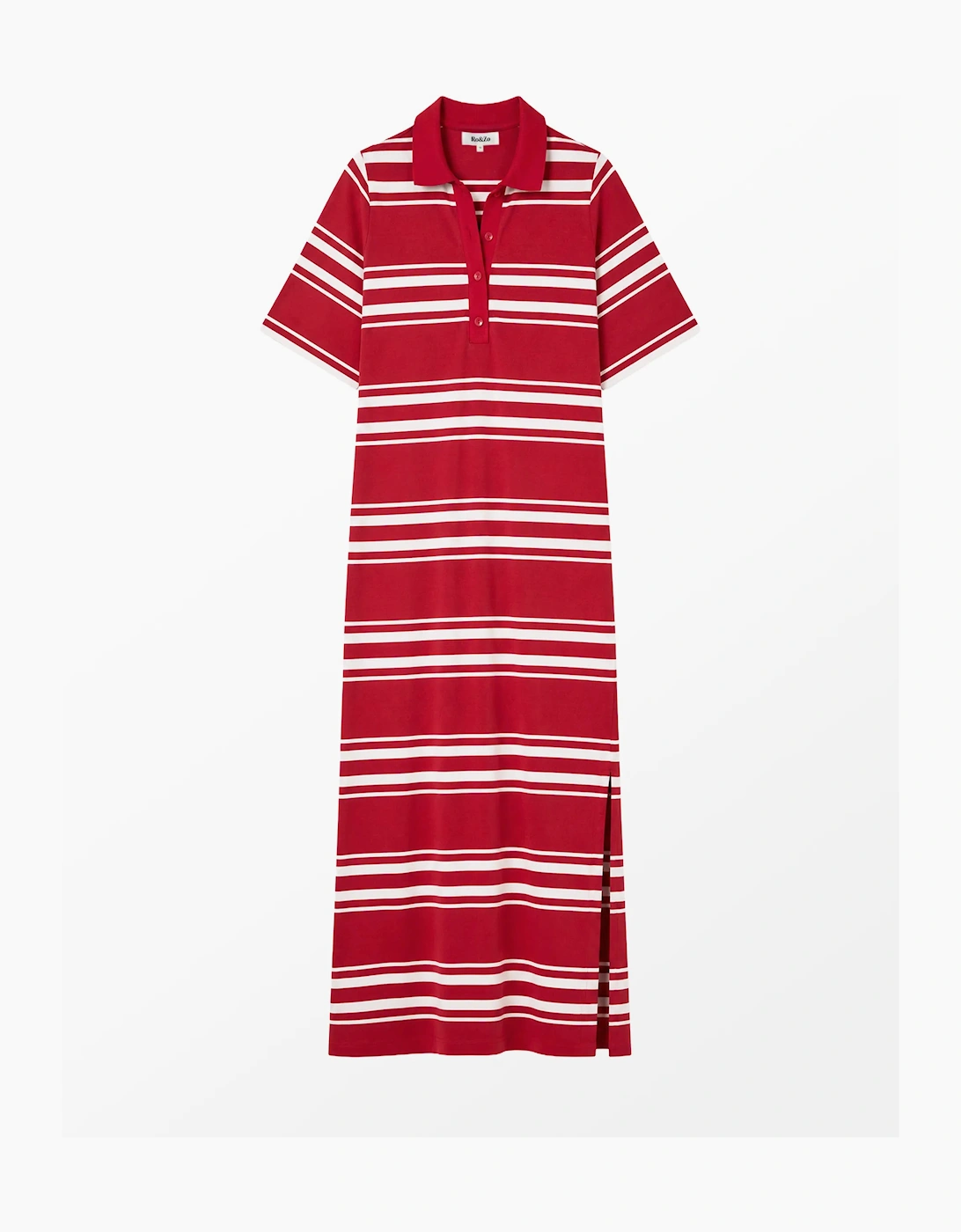 Petite Red Striped Cotton Rugby Shirt Dress