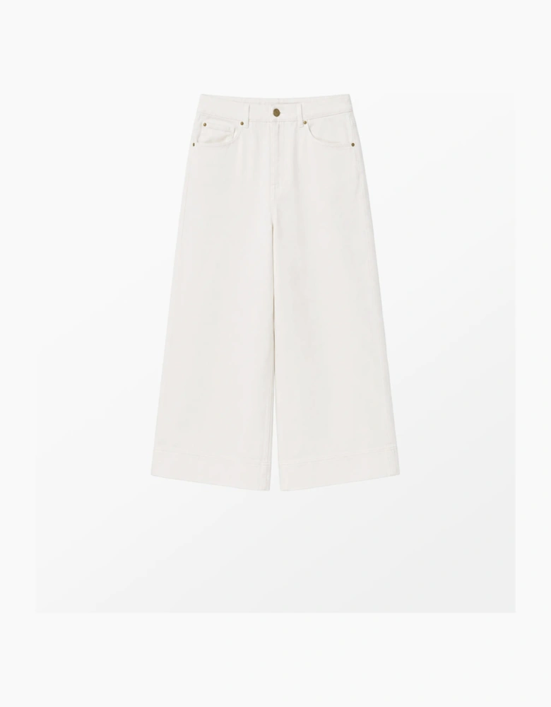 White Denim Culottes