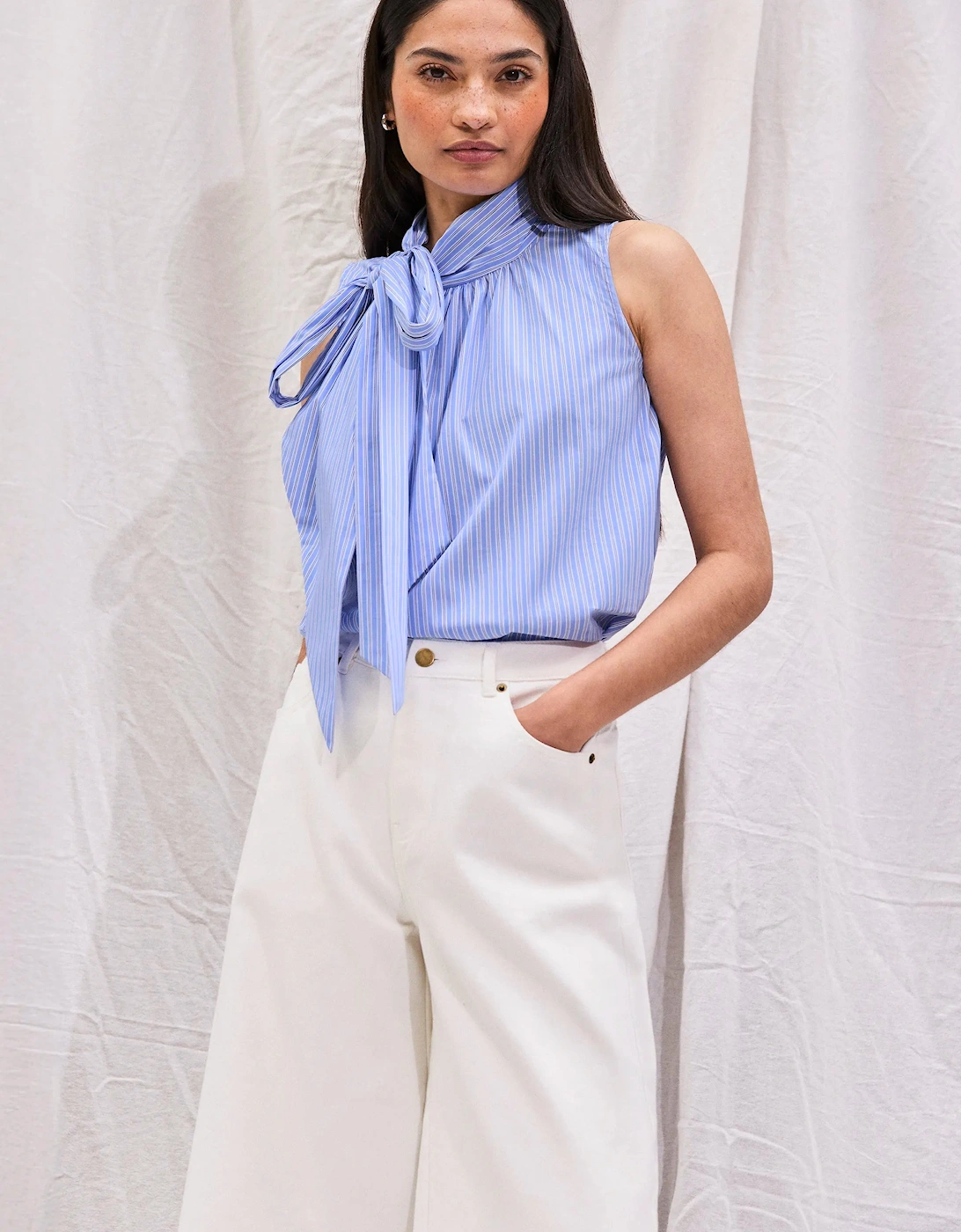 White Denim Culottes