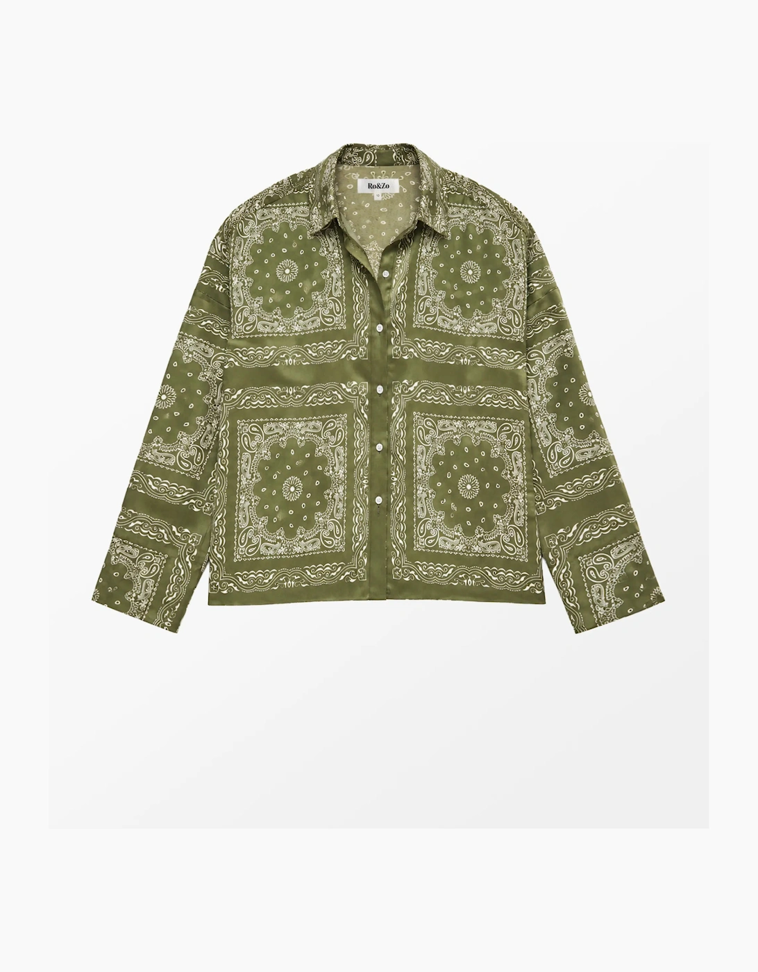 Olive Bandana-Print Shirt