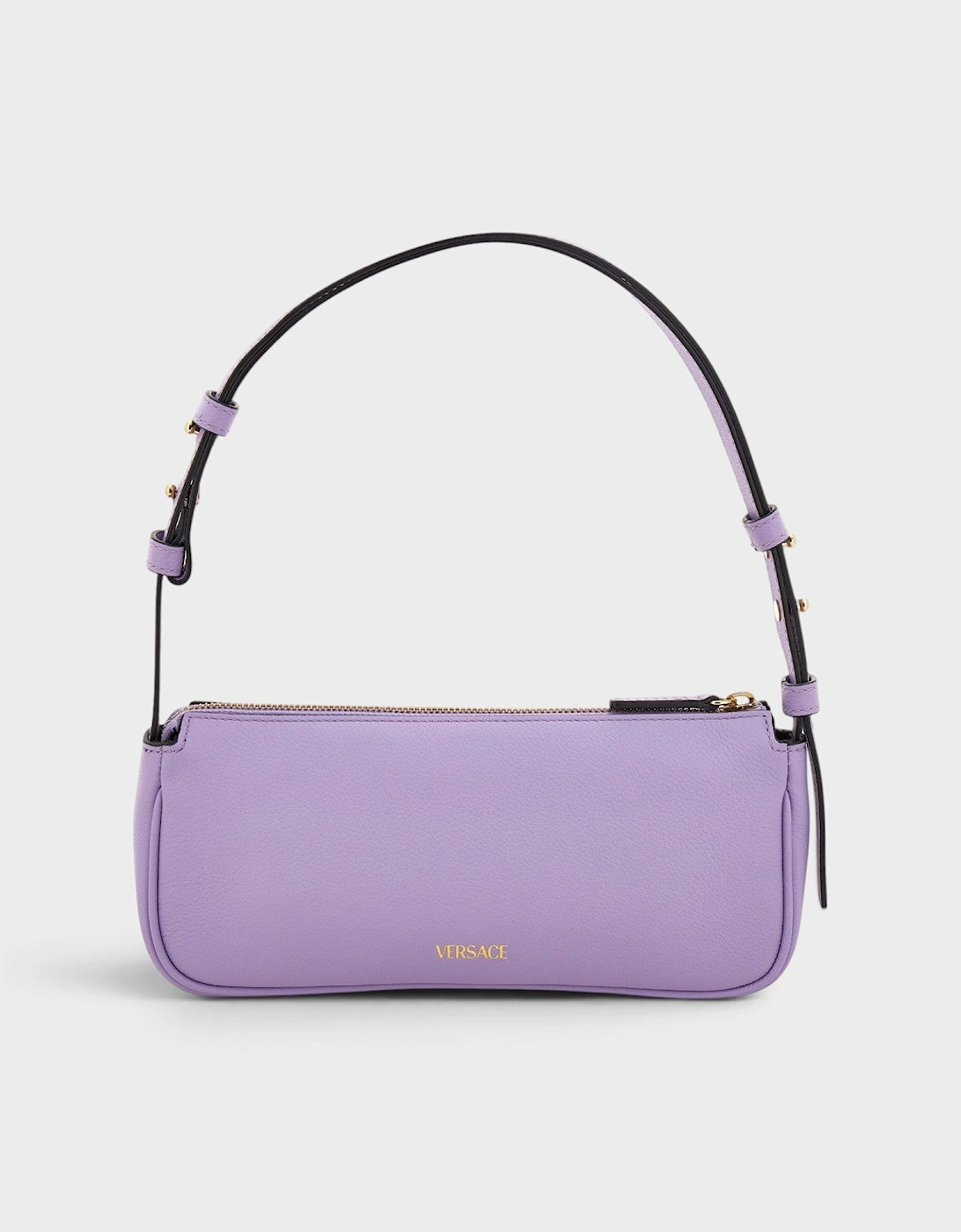 La Medusa Leather Handbag Lilac Gold