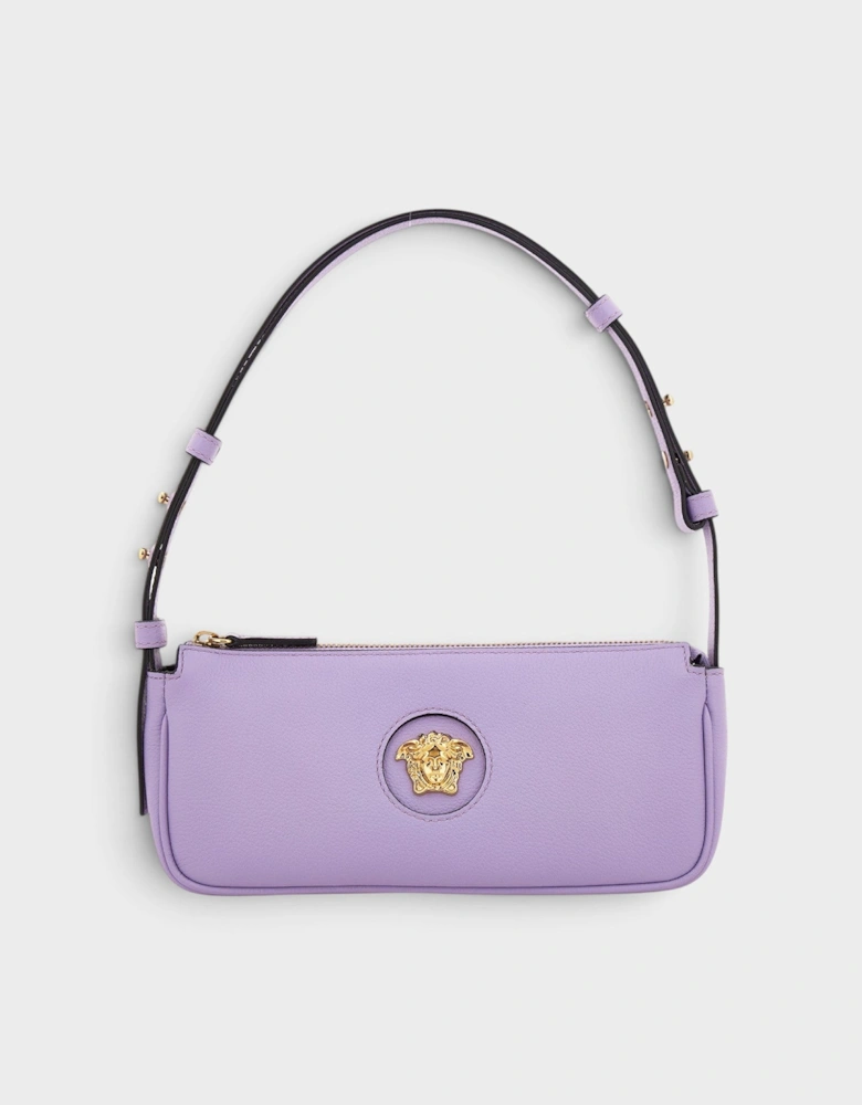 La Medusa Leather Handbag Lilac Gold