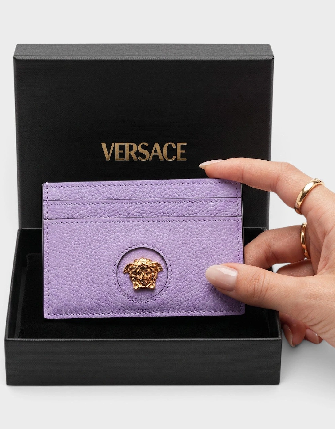 Medusa Card Case Lilac Gold