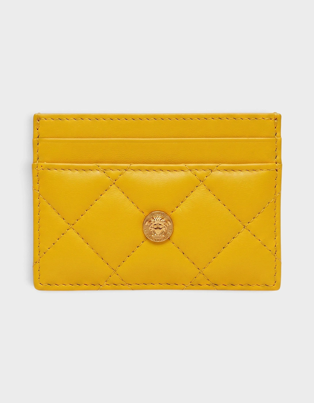 Medusa Card Case Quilted Mustard Yellow