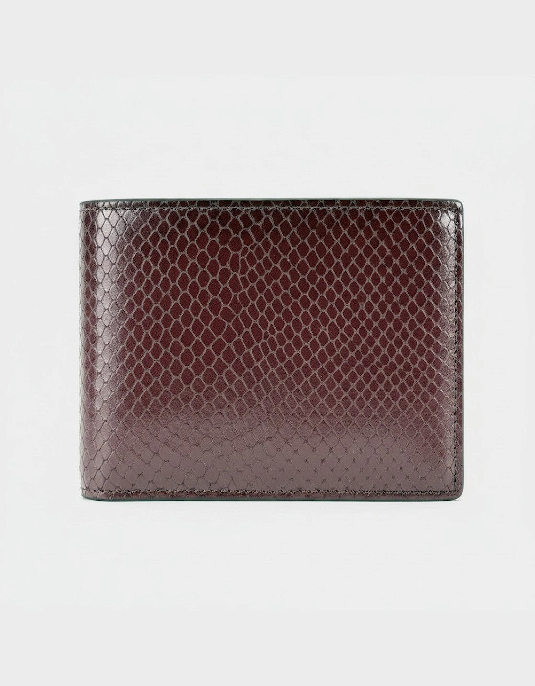 Medusa Leather Bi-fold Leather Wallet Garnet Brown
