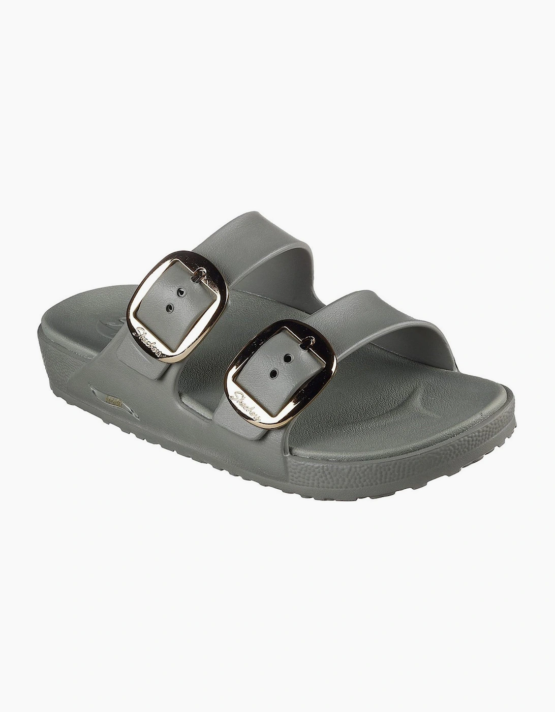 Molded Double Band Flat Slide Sandals