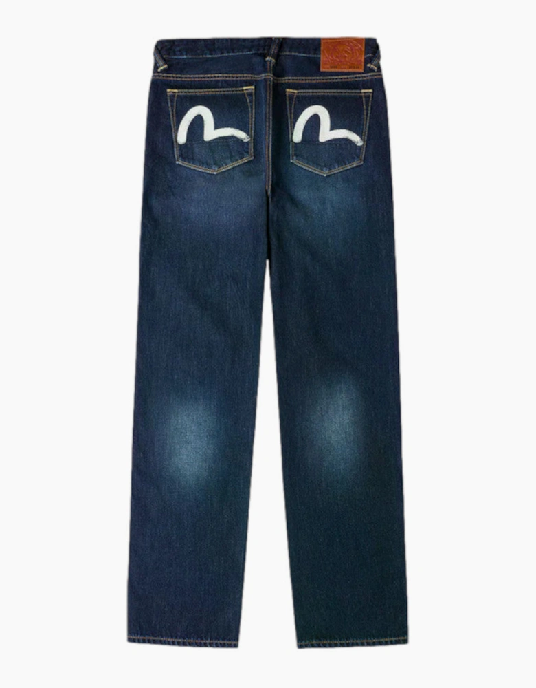 EVISU White Seagull Jeans Washed Indigo