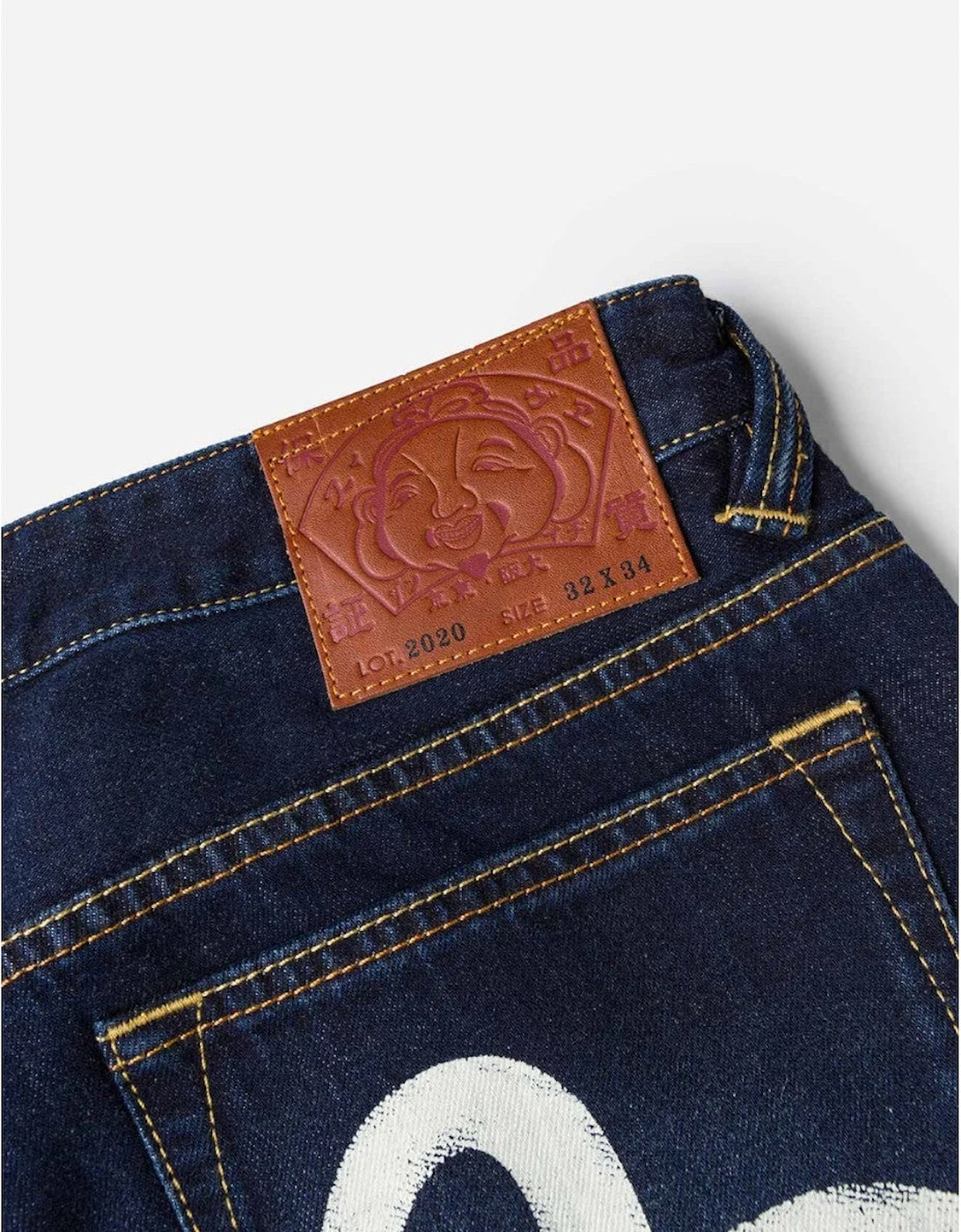 EVISU White Seagull Jeans Washed Indigo